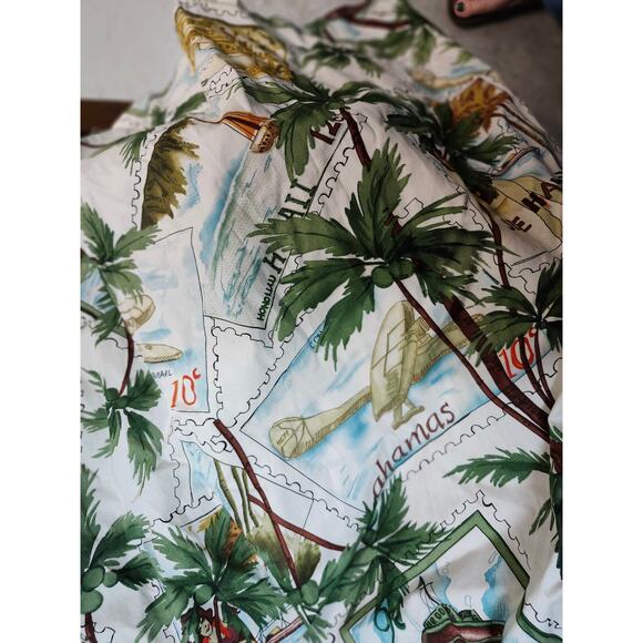 New Sheri Martin 16 DRESS Hawaii Tropical Island Fit Flare Post Card Travel - Picture 5 of 8